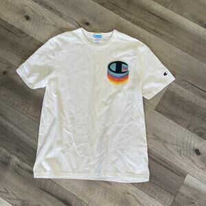 Vintage champion with multi color logo size medium